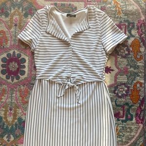 Banana Republic Striped Midi Pencil Dress